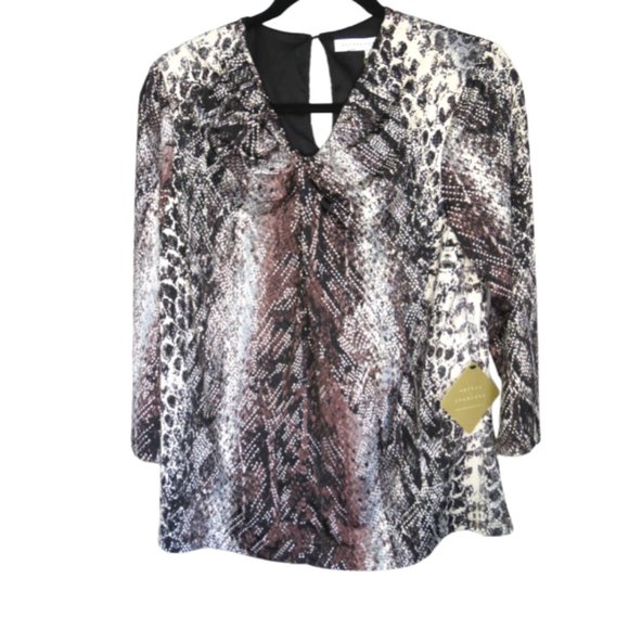 ANTHEA CRAWFORD Tops - ANTHEA CRAWFORD - VERDI TOP - PYTHON - SIZE LARGE - NWTS